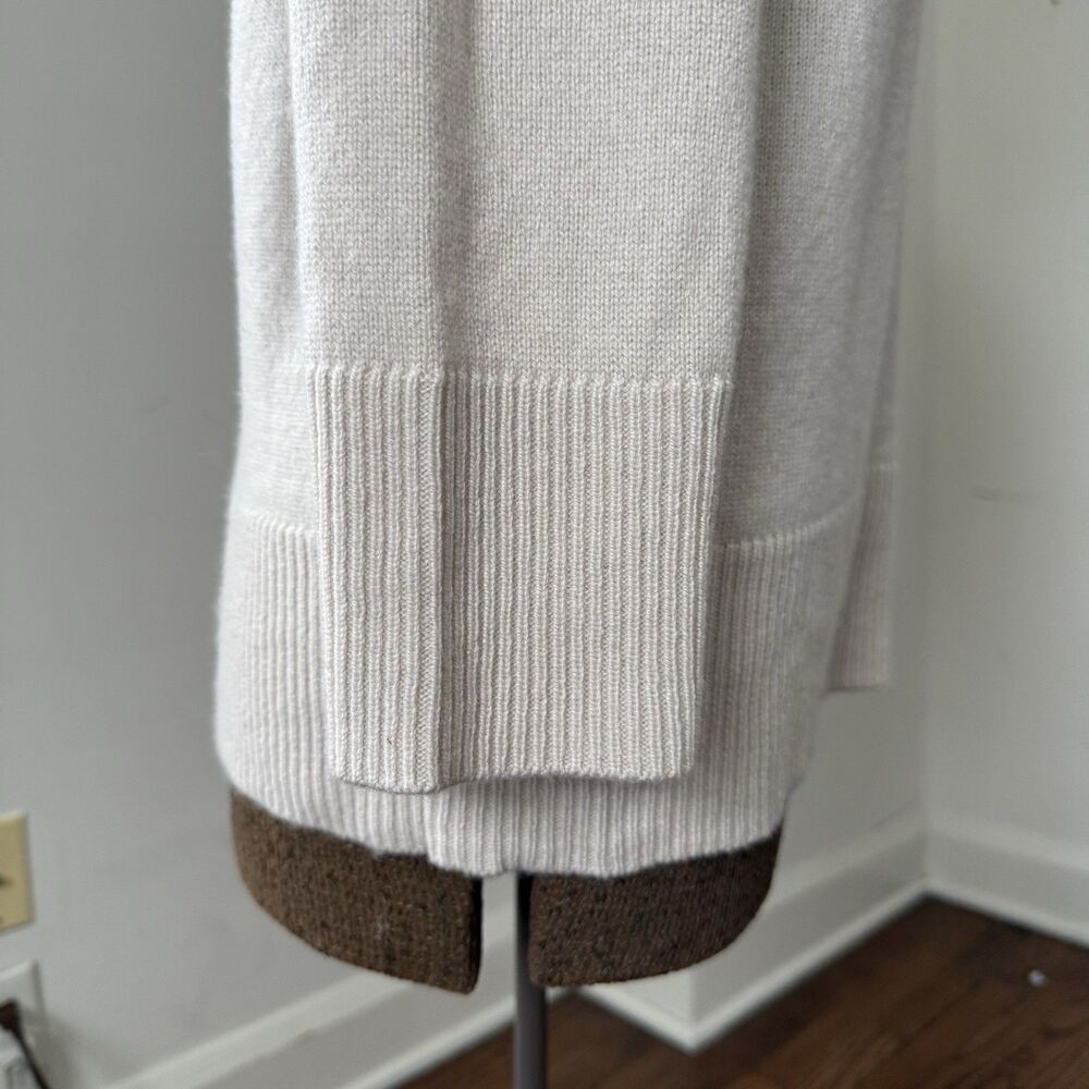 J. Crew Wool Cashmere Blend Oversized Crew Neck Sweater Size XS Cream Oatmeal - Picture 5 of 10